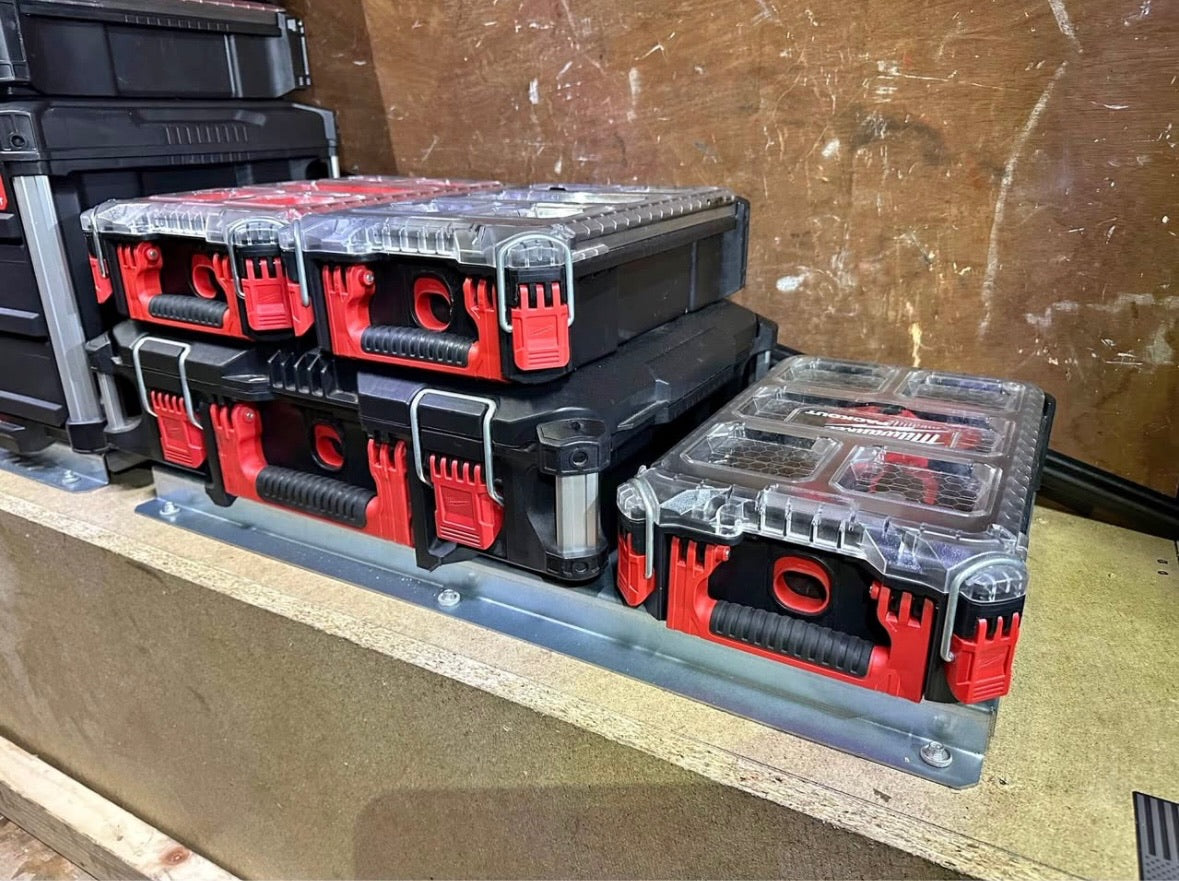 Milwaukee Packout Compatible Mounting Plate (Triple) by S&J FAB LTD